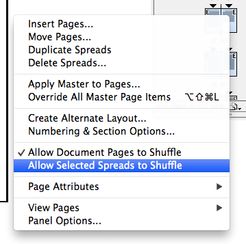 indesign page shuffle
